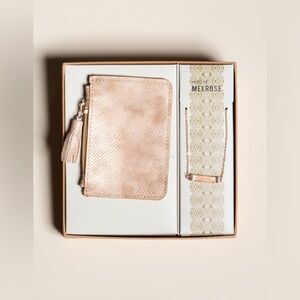 WEST OF MELROSE Pink Wallet & Necklace Gift Set